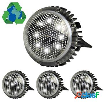 Waterproof LED Solar Garden Lamp - 4 Pcs. - White