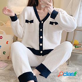 Womens 1 set Pajamas Sets Simple Fashion Comfort Pure Color