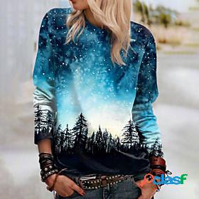 Womens 3D Tree Sweatshirt Pullover 3D Print 3D Print Casual