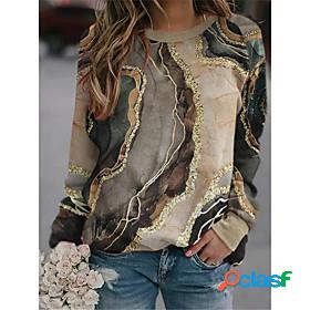 Womens Abstract Sweatshirt 3D Print Sports Outdoor Casual