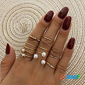 Womens Band Ring Ring Set Vintage Style Simple Fashion