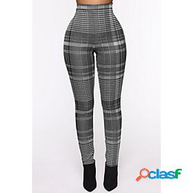 Womens Basic Casual Patchwork Tights Full Length Pants