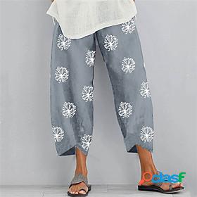 Womens Basic Casual / Sporty Pocket Print Chinos