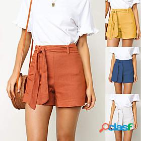 Womens Basic Fashion Shorts Short Pants Inelastic Casual