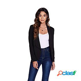 Womens Blazer Fall Spring Daily Work Regular Coat Breathable