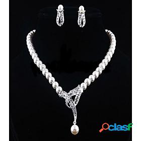 Womens Bridal Jewelry Sets Imitation Pearl Elegant Fashion