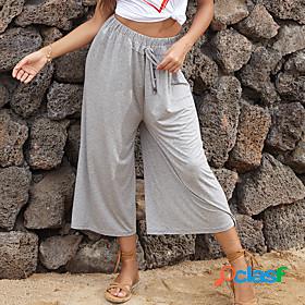 Womens Casual / Sporty Wide Leg Full Length Pants Daily