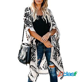 Womens Cloak / Capes Summer Holiday Going out Long Coat V