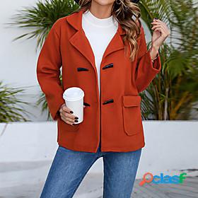 Womens Coat Fall Winter Street Daily Regular Coat Windproof