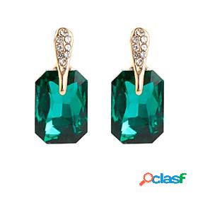 Womens Crystal Stud Earrings Dainty Ladies Simple Fashion