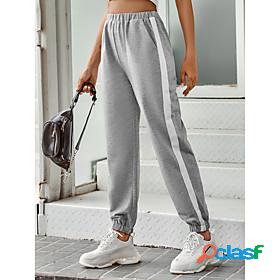Womens Designer Chino Side Stripe Track Pants Full Length