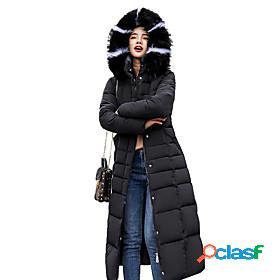 Womens Down Outdoor Fall Winter Long Coat Regular Fit