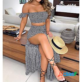 Womens Maxi long Dress Two Piece Dress Green Black Navy Blue