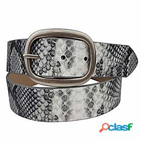 Womens Skinny Belt PU Leather Belt Solid Color