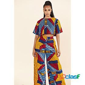 Womens Streetwear Geometric Casual Holiday Two Piece Set
