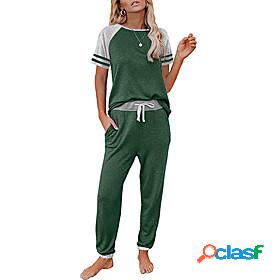 Womens Streetwear Striped Going out Casual / Daily Two Piece