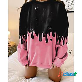 Womens Tie Dye Hoodie Sweatshirt 3D Printing Daily Basic