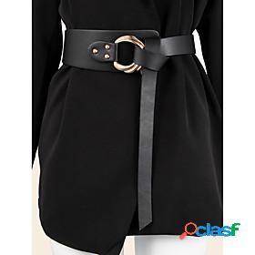 Womens Wide Belt Black Dailywear Holiday Date Dress Belt