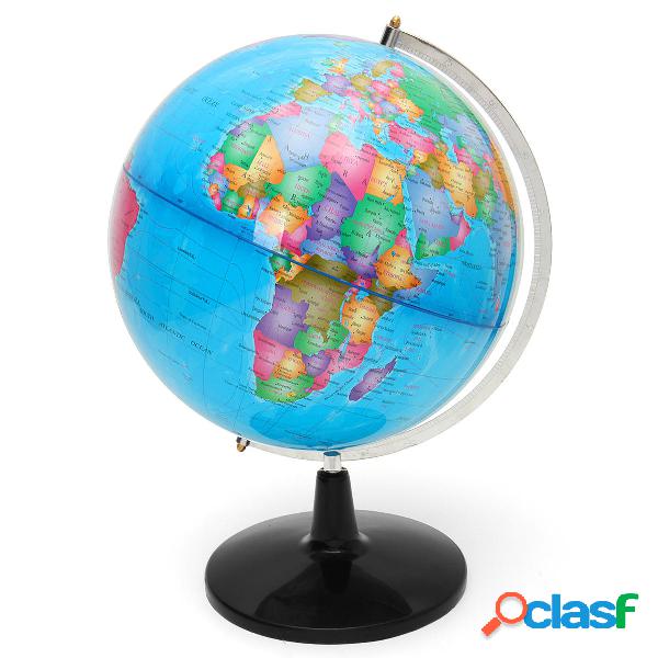 World Globe Rotating Map Earth Geografia Diametro 32 cm Base