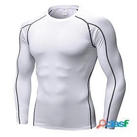 YUERLIAN Mens Compression Shirt Yoga Top Summer Black / Red