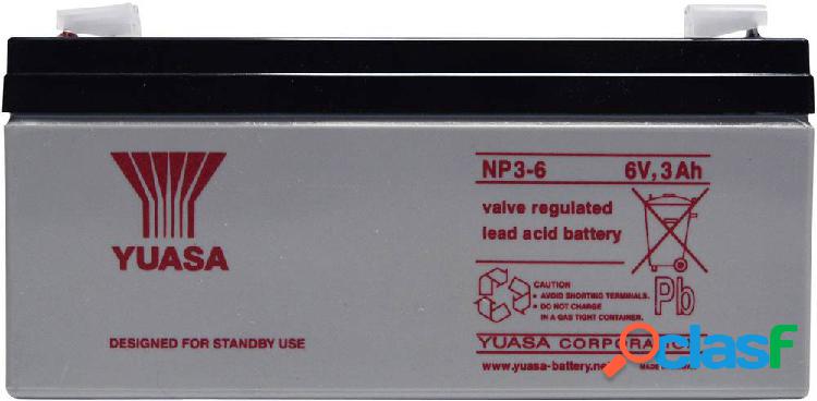 Yuasa NP3-6 NP3-6 Batteria al piombo 6 V 3 Ah Piombo-AGM (L