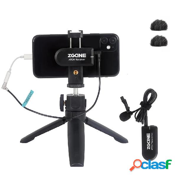 ZGCINE ATOM Wireless Risvolto Microfono ricevitore Kit mini