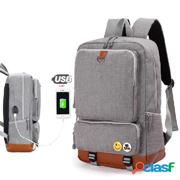 Zaino USB Ricarica Zaini Uomo Donna Spalla Borsa Laptop