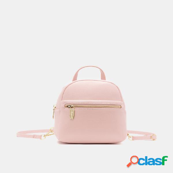 Zaino da donna multifunzione in ecopelle moda semplice mini