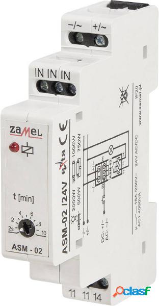 Zamel ASM-02/24V Relè temporizzatore luci scale Guida DIN