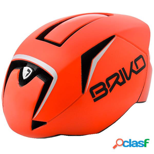 casco ciclismo Briko Gass (Colore: arancio fluo, Taglia: M)