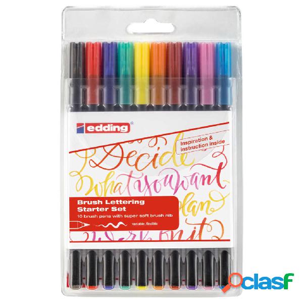 edding Set di Penne per Brushlettering 10 pz 1340