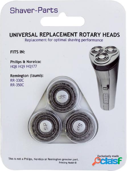 für Philips HQ8, HQ9, HQ177 und Remington RR-330C, RR-350C