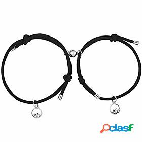 hicarer 2 pieces magnetic mutual attraction couple bracelet
