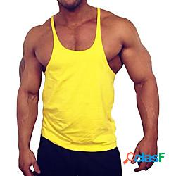 magliette da uomo bodybuilding stringer canotte y-back gym