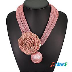 may polly fashion lace rose grande collana con ciondolo di