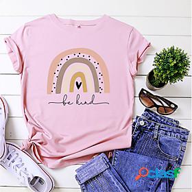 mousya be kind t-shirts women rainbow graphic colorful tees