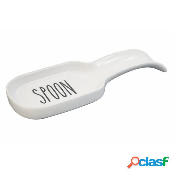 poggiamestolo spoon bianco in Gres Bianco, dimensioni