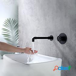 rubinetto del lavandino del bagno in stile industriale nero