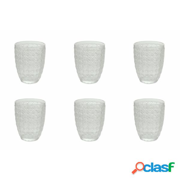 set 6 BICCHIERI ACQUA Strand in Vetro Trasparente, diametro