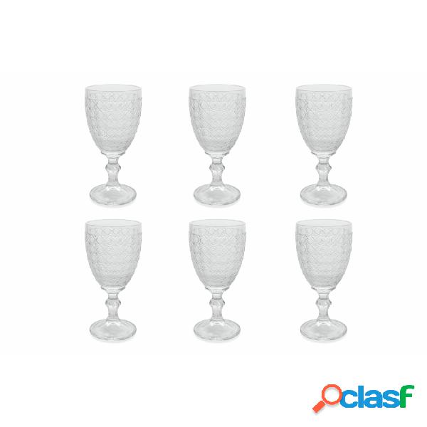 set 6 CALICI Strand in Vetro Trasparente, diametro 8 x