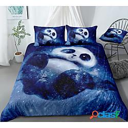 set copripiumino panda set biancheria da letto trapunta