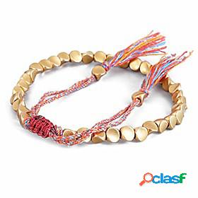 tibetan copper beads bracelet, handmade tibetan buddhist