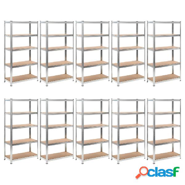vidaXL 10 pz Scaffale Resistente di Stoccaggio