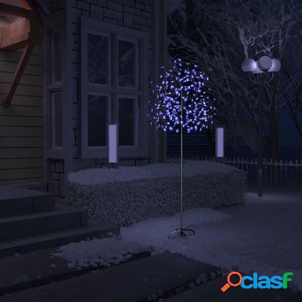 vidaXL Albero di Natale 220 LED Luce Blu Ciliegio in Fiore