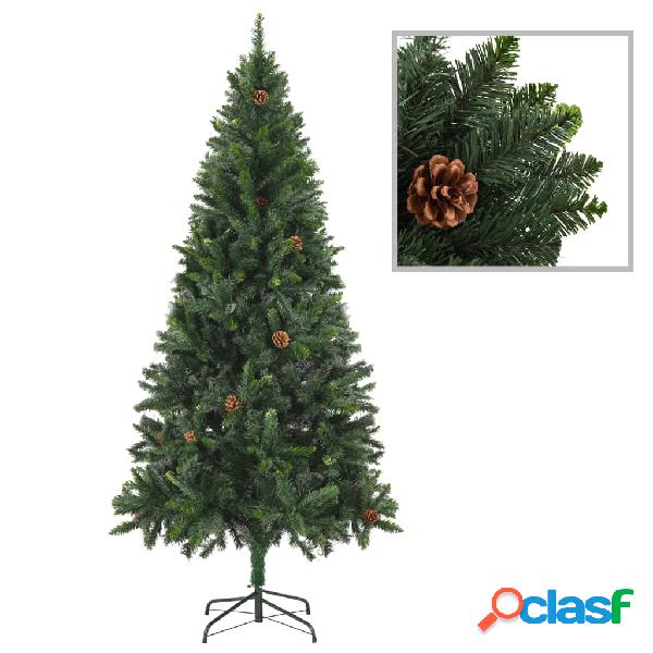 vidaXL Albero di Natale Artificiale con Pigne Verde 180 cm