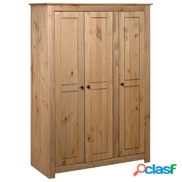 vidaXL Armadio a 3 Ante 118x50x171,5cm Legno di Pino Panama