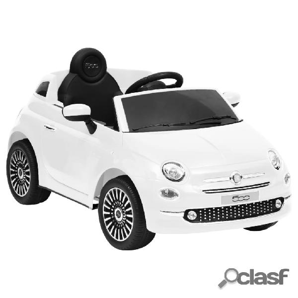 vidaXL Auto Elettrica per Bambini Fiat 500 Bianca