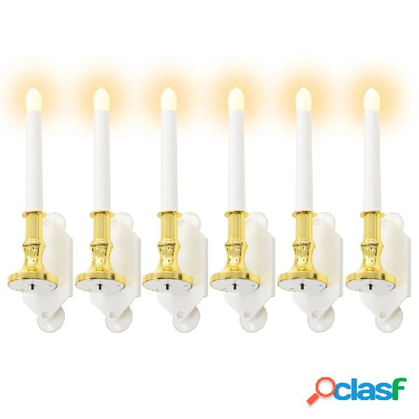 vidaXL Candele Solari 6 pz Luci a LED Bianco caldo