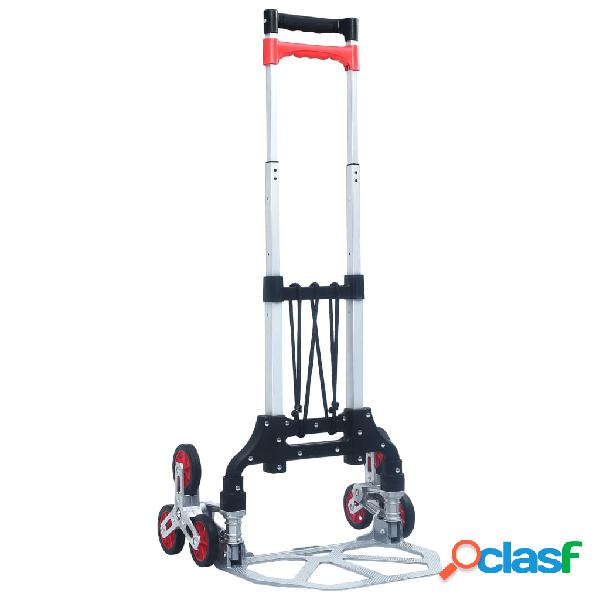 vidaXL Carrello per Scale Pieghevole 70 kg in Alluminio