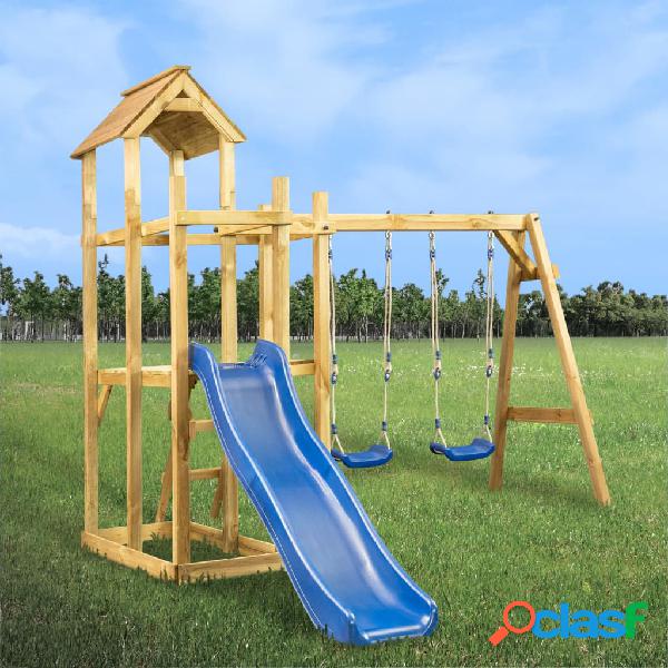 vidaXL Casa Giochi con Scivolo Altalena Scala 285x305x226,5